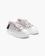 INUIKII Women Old Light-Grey Matilda Canvas Low Footwear B8TL40 - Image 2
