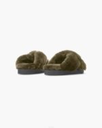 INUIKII Women Olive Classic Shearling Slipper Footwear B8TL104 - Image 3