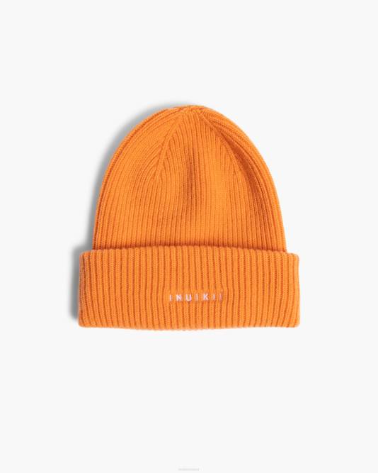 inuikii_women_orange_wool_beanie_accessories_b8tl291.jpg INUIKII Women Orange Wool Beanie Accessories B8TL291 - Image 1