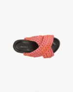 INUIKII Women Pink Platform Woven Batic Footwear B8TL29 - Image 3
