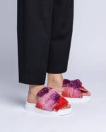 INUIKII Women Red Jersey Knot Footwear B8TL74 - Image 3