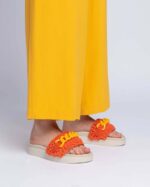 INUIKII Women Red Woven Chain Footwear B8TL22 - Image 3