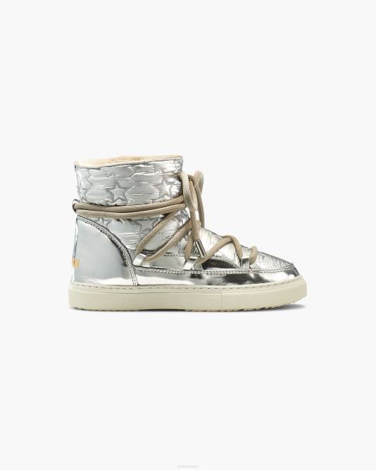 inuikii_women_silver_bomber_star_footwear_b8tl114.jpg INUIKII Women Silver Bomber Star Footwear B8TL114 - Image 1