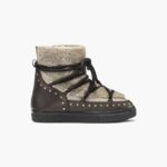 INUIKII Women Taupe Curly Rock Wedge Footwear B8TL173