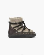INUIKII Women Taupe Curly Rock Wedge Footwear B8TL173