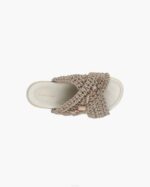 INUIKII Women Taupe Woven Stones Footwear B8TL7 - Image 2