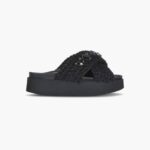 INUIKII Women True Black Woven Stones Platform Footwear B8TL14