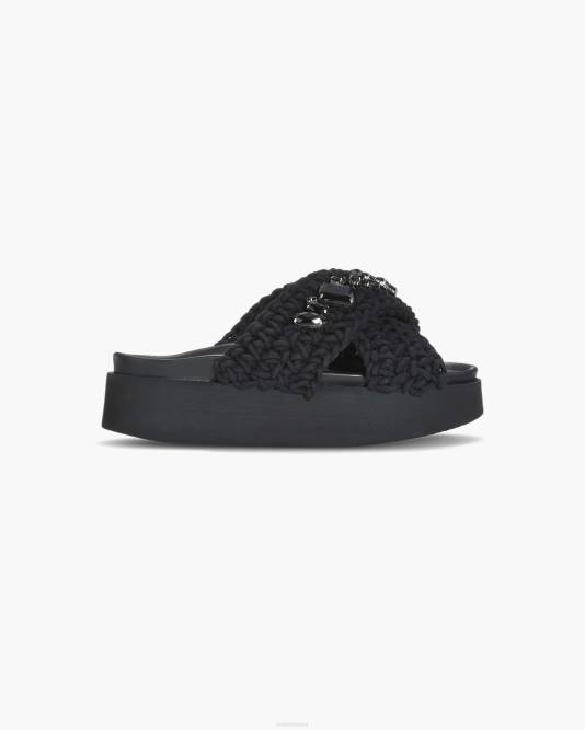 inuikii_women_true_black_woven_stones_platform_footwear_b8tl14.jpg INUIKII Women True Black Woven Stones Platform Footwear B8TL14 - Image 1