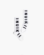 INUIKII Women White - Black Jacquard Socks Accessories B8TL301