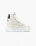 INUIKII Women White Matilda Leather High Footwear B8TL50