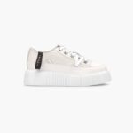 INUIKII Women White Matilda Leather Low Footwear B8TL52