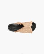 INUIKII Women White Platform Raffia Moon Footwear B8TL81 - Image 3